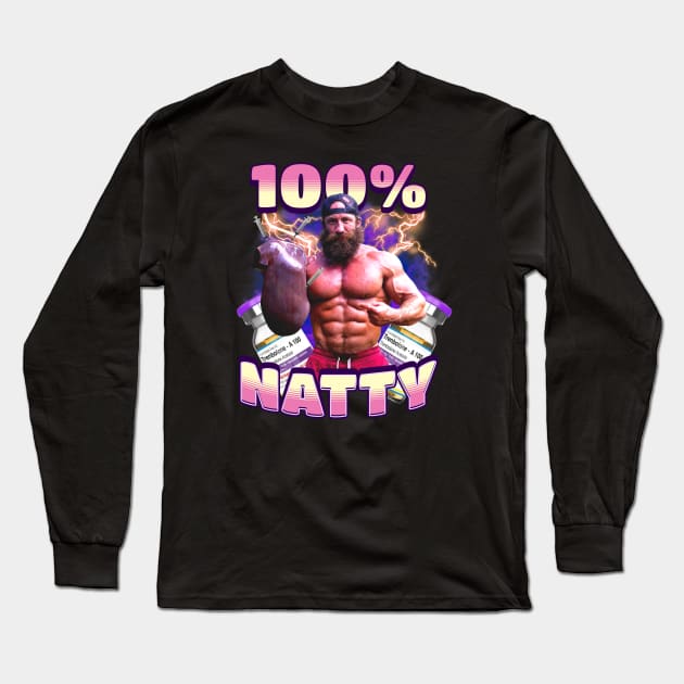 Liver King 100% Natty Bootleg Long Sleeve T-Shirt by RuthlessMasculinity